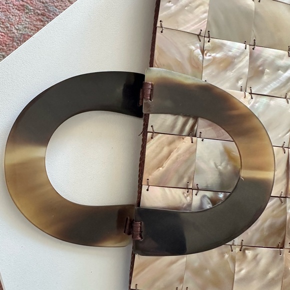 Mother of Pearl Clutch Purse Handbag Beautiful! - Picture 8 of 9